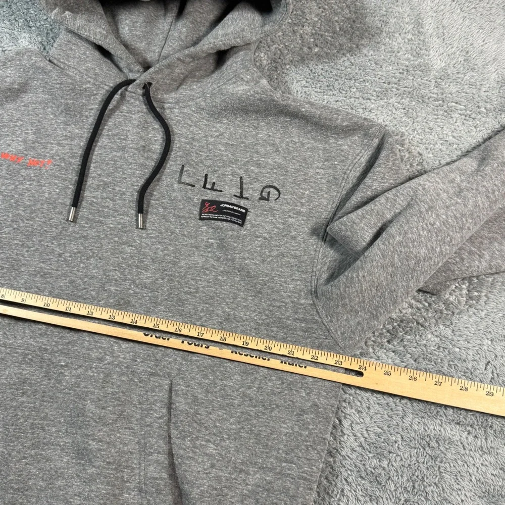 Jordan‎ Russell Westbrook Why Not LFTG Hoodie Mens Large Grey Graphic Sweatshirt